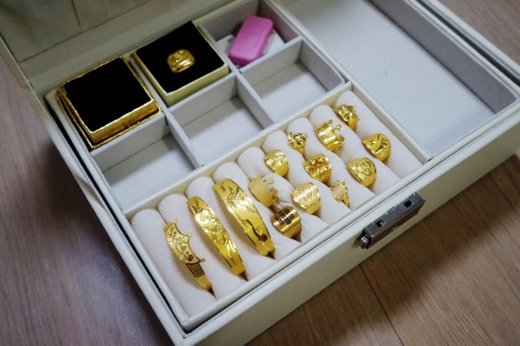  반지보관함 모닐레 2단 보석함 돌반지 보관하기 좋다