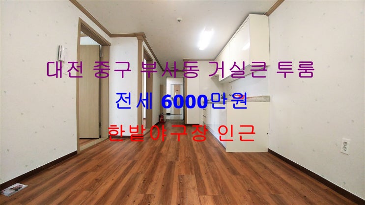  (대전 중구 부사동) 한밭야구장 인근에 있는 완전 저렴한 거실큰 투룸 전세 매물입니다 ^^