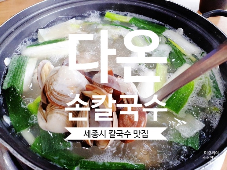  세종시 칼국수 맛집#다온손칼국수해물찜 비 오는 날 시원한 국물의 칼국수 한 그릇 어떠세요?
