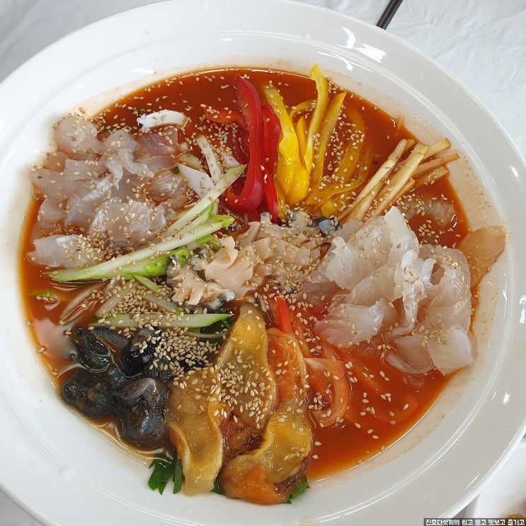  [충남맛집][안면도맛집]황해수산, 여러 해산물이 들어간 깔끔한 물회