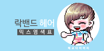  [KMS 캐시] 메이플스토리 락밴드 헤어 믹스염색표 / 믹염표