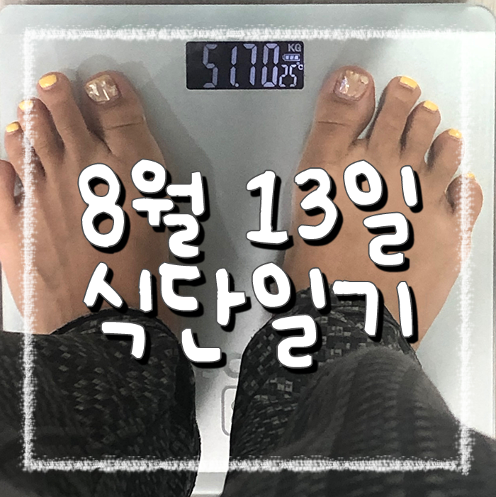  [다이어트 식단일기 | DAY 45] 8월 13일 화요일 | 51.7kg(-450g) | 저탄고지 키토제닉 다이어트
