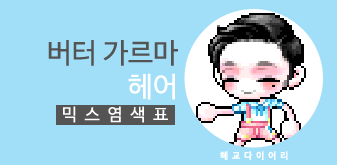  [KMS 캐시] 메이플스토리 버터 가르마 헤어 믹스염색표 / 믹염표
