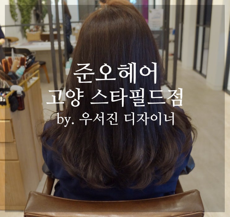  고양 스타필드 미용실 준오헤어 우서진쌤 초코브라운 염색 대만족!