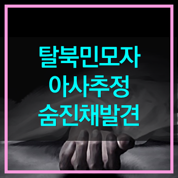  탈북민 모자 여섯 살 난 아들 생활고 숨진 채 발견 아사 가능성! 안타까운 현실