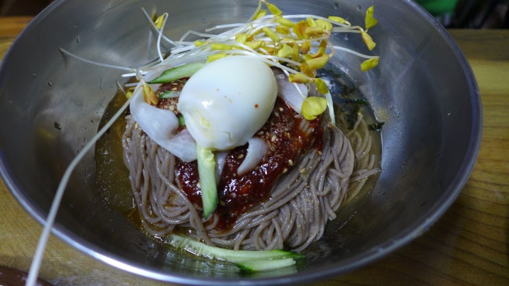 묘적사계곡 아래 감자전과 막국수 남양주 봉평 메밀가 !