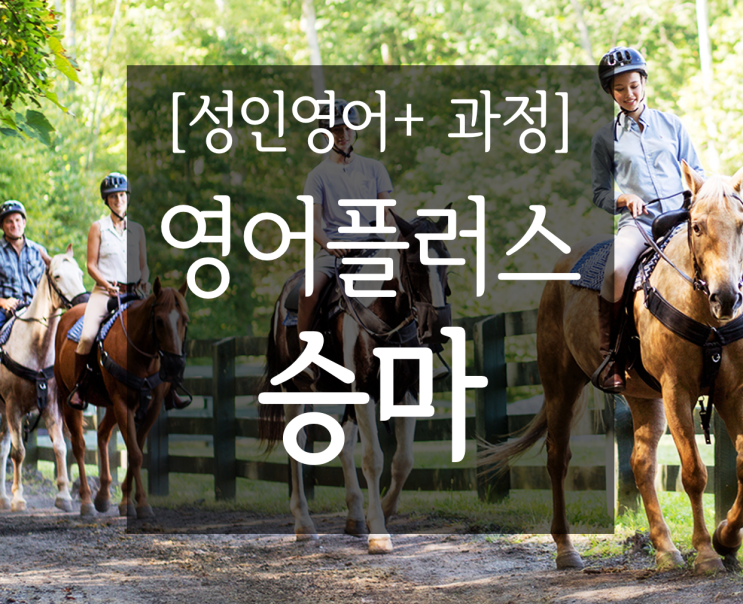  [성인어학연수] 영어Plus 승마과정