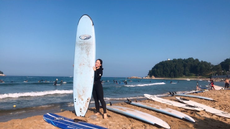  양양 서핑 도전/기사문해변 에서 입문서핑 강습 !