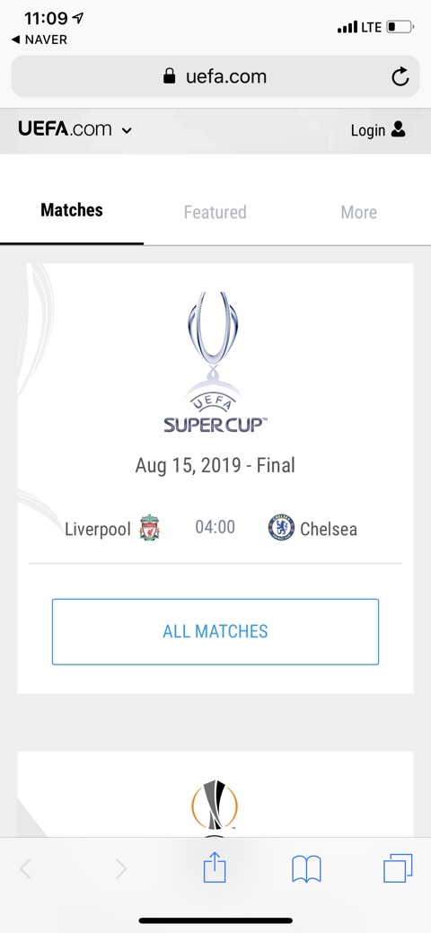  오 리버풀 첼시 uefa 슈퍼컵 이따 봐야지ㅋㅋ