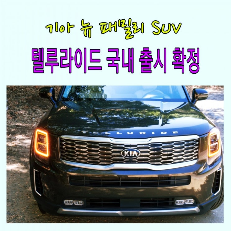  기아 대형 패밀리 suv 텔루라이드 국내 출시 확정?: 디자인, 가격 올 패스!