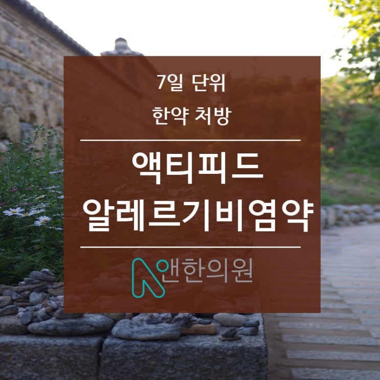  액티피드 알레르기비염약 제대로 알아보자