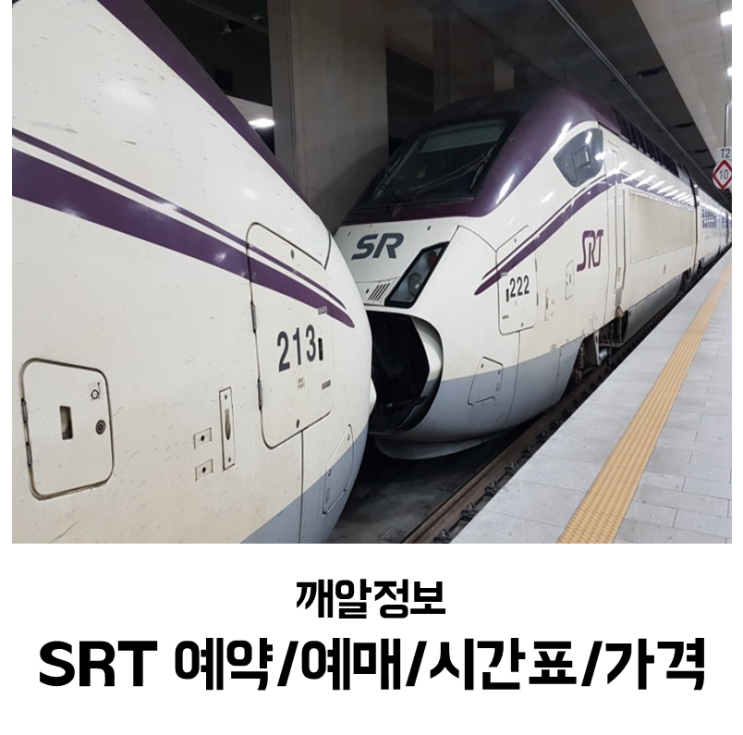  srt 예약&예매 시간표 가격 알아보기(부산-수서)