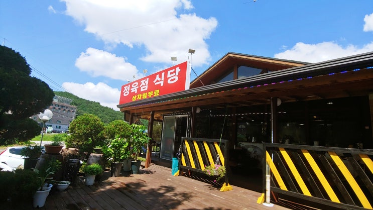  웰리힐리리조트 앞에 위치한 (소고기 + 막국수) 를 함께 즐길수있는 맛집 , 라운드전 점심먹으러 "양지마당" 다녀왔어요.