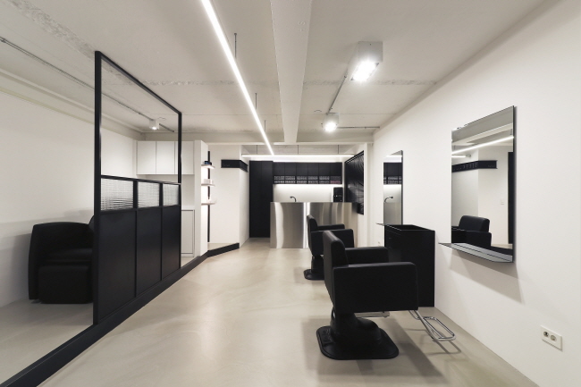  소형 미용실 인테리어 디자인 l SLEEK HAIRSALON l 위룩디자인
