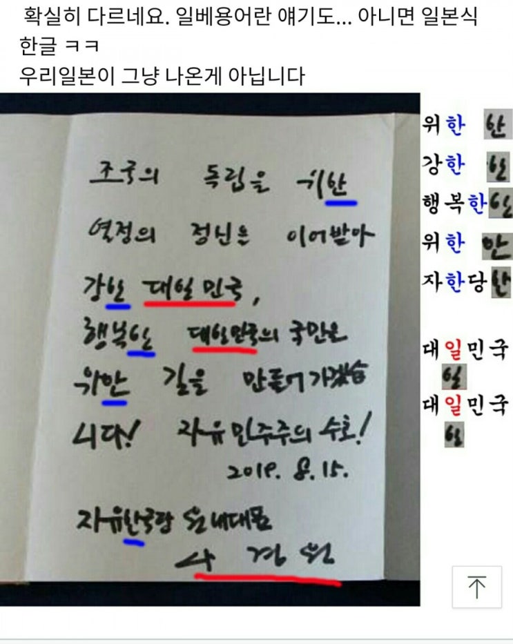  나경원 '대일민국'