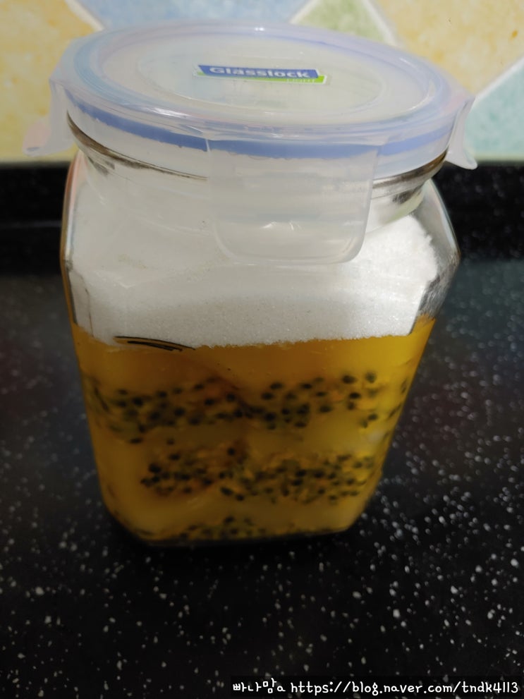  백향과청만들기, 가성비 짱 패션후르츠퓨레로