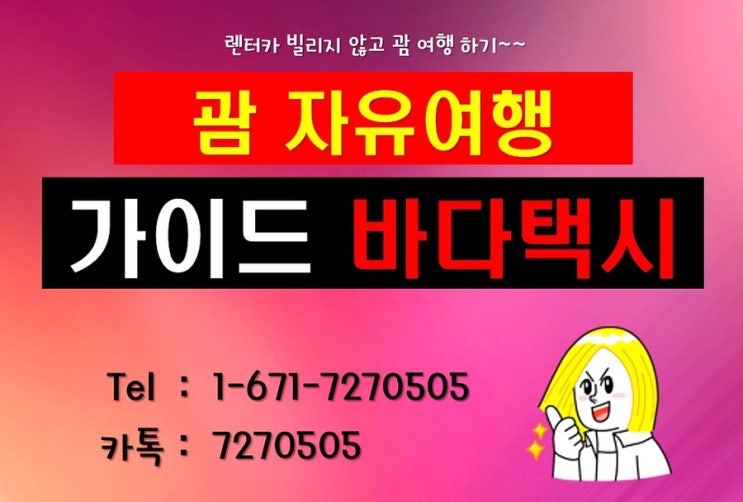  괌 남부코스 꼭 업체 필요?