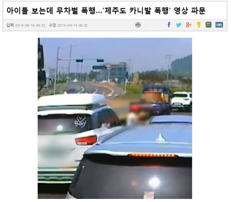  제주도 카니발 폭행사건!(동영상 유)