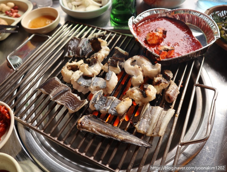  청사포 장어구이 노란마후라 바다뷰 예술