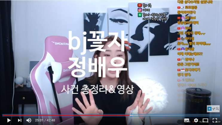  [실시간검색] 꽃자&정배우 녹음, 증거 영상 및 사진 총정리