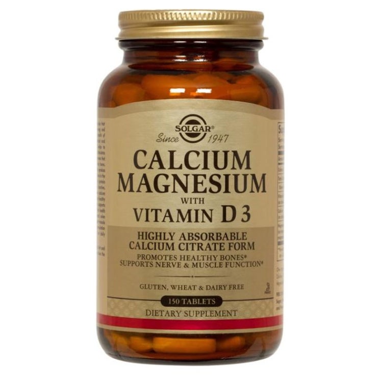 솔가 칼슘 마그네슘 비타민 D3 타블렛, 150개입/Solgar