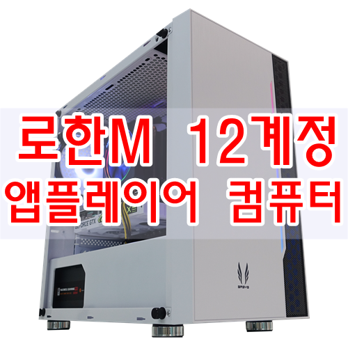  신규서버 오픈을 위한 12계정 동시구동 로한M 컴퓨터 입니다.
