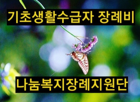  기초생활수급자 장례비 모친상 부친상 빙모상 빙부상 화장비용 나눔복지장례지원단