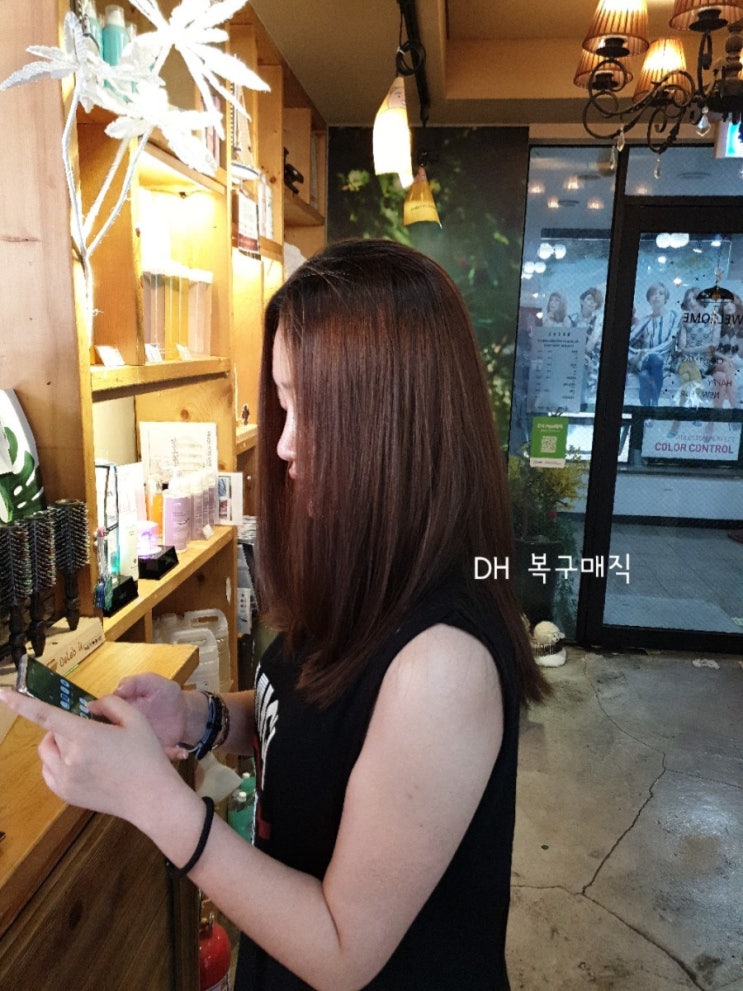  너무 많이  상한  모발  펴주세요  악성곱슬레이트 복구매직 잘하는  DH탄산수사용하는  대구디.에이치  스타일 대구점에서