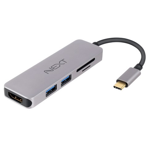  이지넷유비쿼터스 C타입 멀티어댑터 HDMI USB SD 마이크로SD NEXT 317TCH