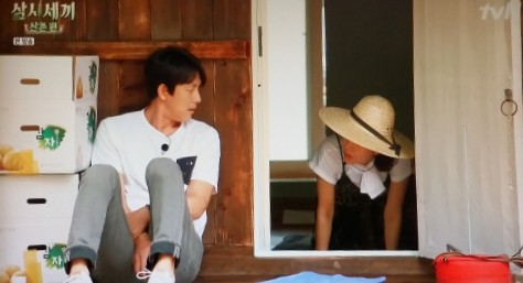  tvn 삼시세끼산촌편.2회 정우성의 맷돌 초대형 드립커피