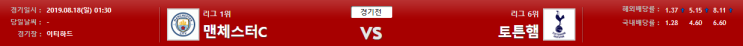  08월 18일 맨체스터시티 토튼햄 프리미어리그 손흥민 분석