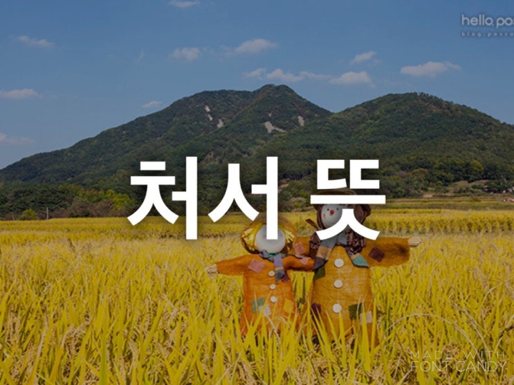  처서 뜻 가을을 맞이하는 날이죠