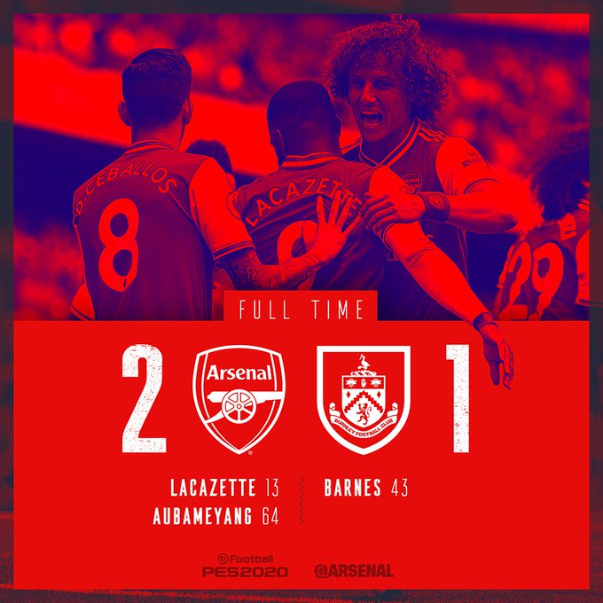  [EPL 19-20] 2R. 아스날 vs 번리 :: 2-1 (승)