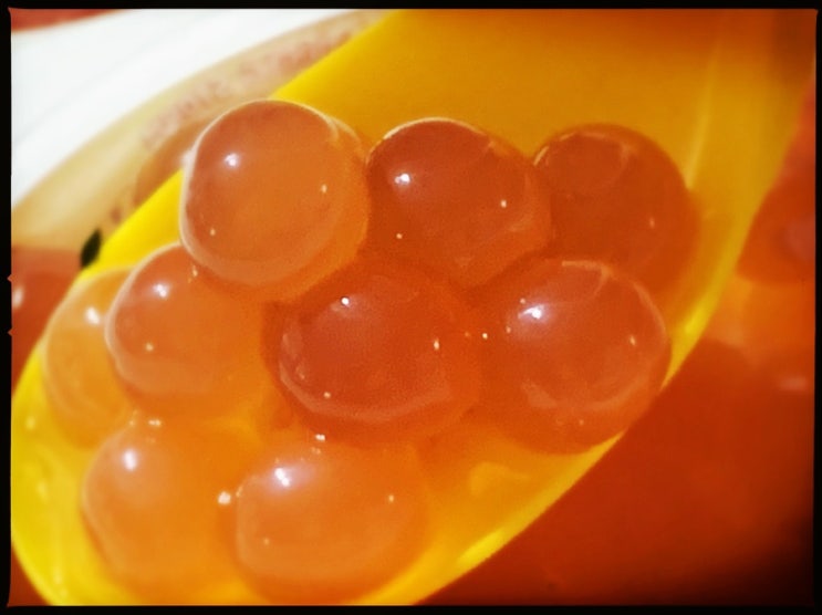  팝핑보바! 톡톡 터지는 젤리 알갱이 맛 신기하네요!