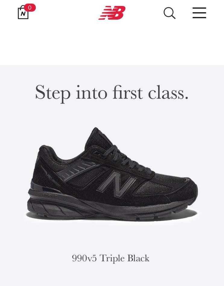  뉴발란스(Newbalance) 990 V5 트리플블랙(TripleBlack) 8/23 온라인스토어 및 오프라인 스토어발매예정