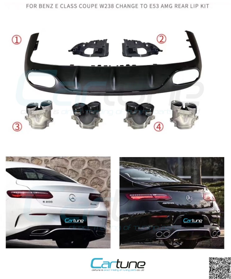  [카튠]벤츠 C238 E 쿠페 E53AMG 디퓨져,머플러팁 . .#diffuser#exhaust#exhausttip