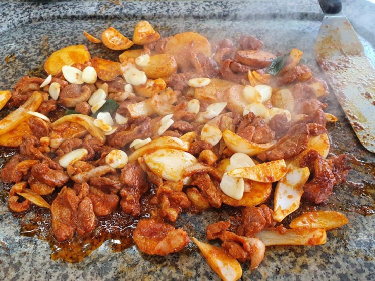  (인천 부평)바베큐광장, 고기, 맛집, 생오리주물럭, 부평역맛집, 돌판구이