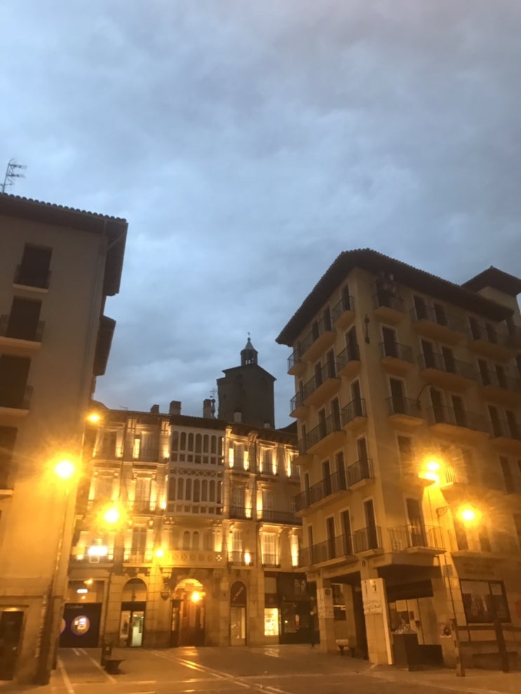  [산티아고 순례길 D+5] 팜플로나(pamplona)에서 푸엔테 라 레이나(puente la Reina), 첫 비, 용서의 언덕, 수영장 이용