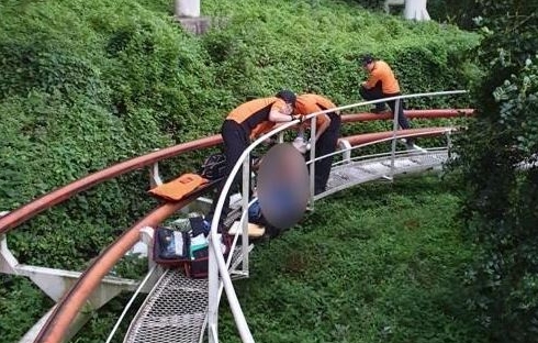  대구 이월드 알바생 다리 절단 사고..원인 파악 주력..경찰, 사고 당시 CCTVㆍ목격자 없어..다리 접합 않고 봉합..절단부위 오염심해 수술 실패