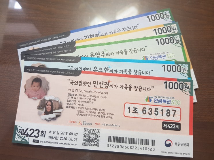  연금복권 423회
