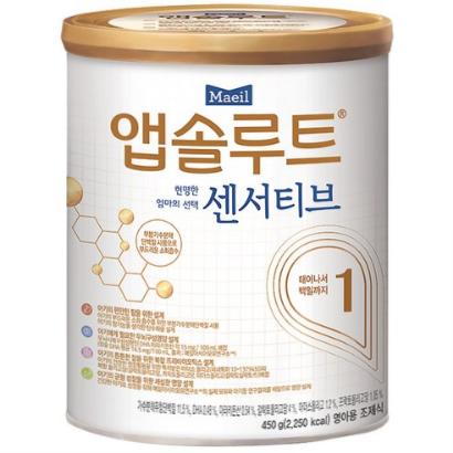  (19% 할인)앱솔루트 현명한 엄마의 센서티브 분유 1단계[]