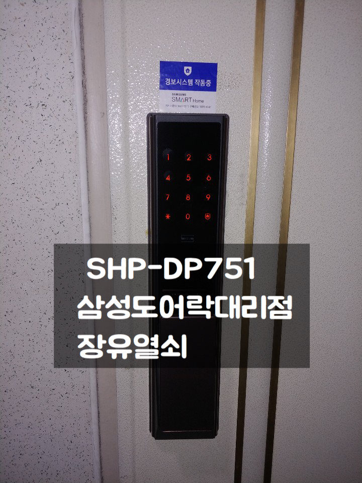 김해 장유 열쇠 번호키 도어락 삼성 SHP-DP751 , 방문손잡이  교체