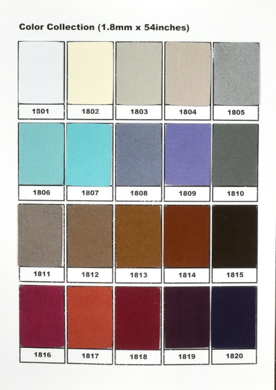  1.8MM 후도 재고 색상입니다.