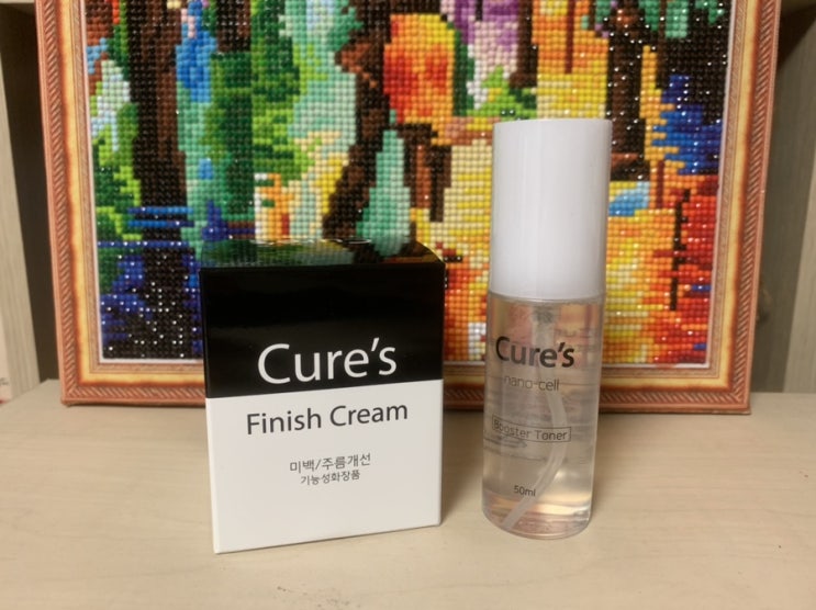  강력한 수분 유지력을 느낄 수 있는 CURE’S 올인원 퍼펙트 피니쉬크림 +  부스터 토너 50ml