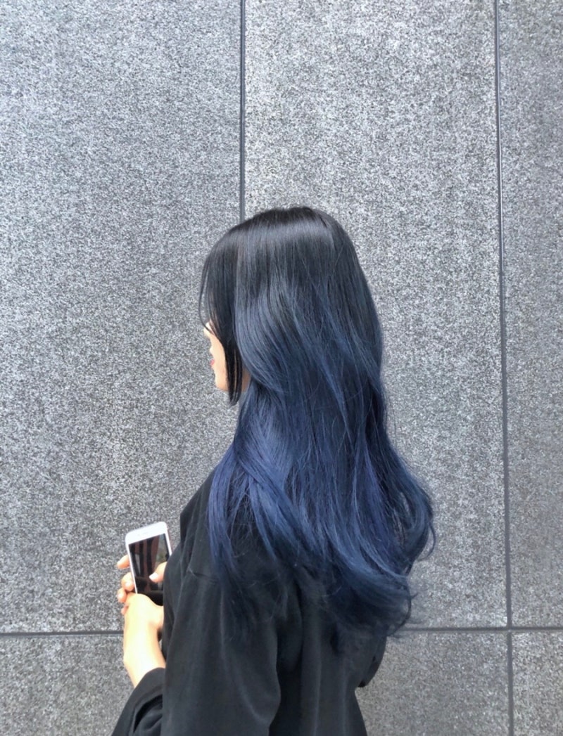 애쉬블루 옴브레 빠지는 과정/블루염색 지속기간/블루 색빠짐/블루 물빠짐/블루염색약 추천/애쉬그레이 : 네이버 블로그, image size:800x1047