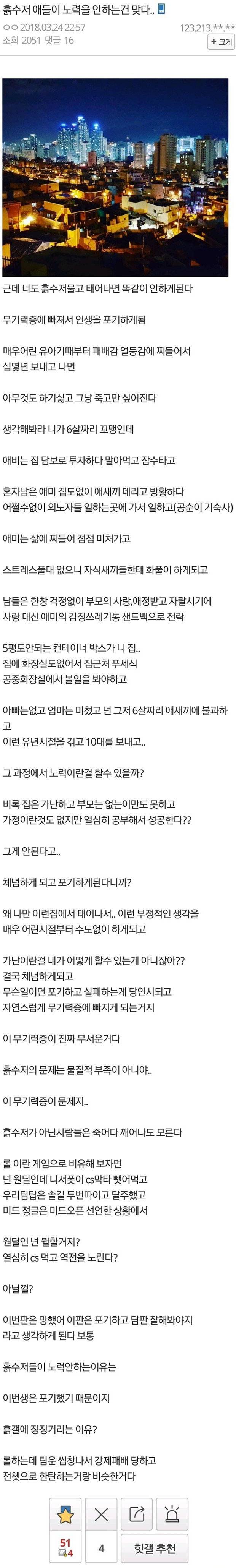 흙수저 갤러리 개념글