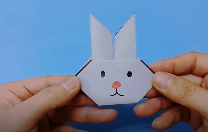 유아 종이접기 토끼 접는 방법 [토끼얼굴편] kids origami tutorial rabbit