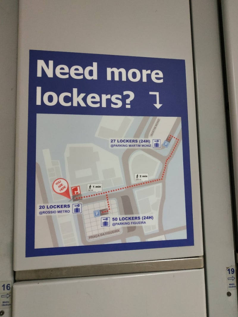 포르투갈/리스본 :: 시내로 이동해서 호시우(ROSSIO)지하철역 코인락커에 짐보관하기 : 네이버 블로그