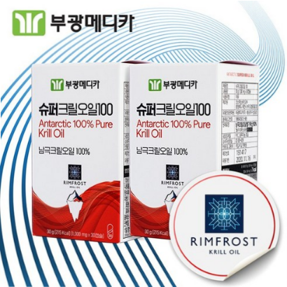  부광 슈퍼 크릴오일 100 인지질 56% 1개월분 1 000mg 30캡슐