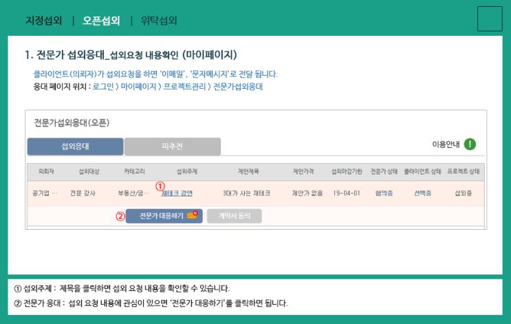  [전지연, 오픈섭외] 전문가용 오픈섭외 사용자 매뉴얼 | 강사추천, 명사추천, 전문가추천, 섭외문의